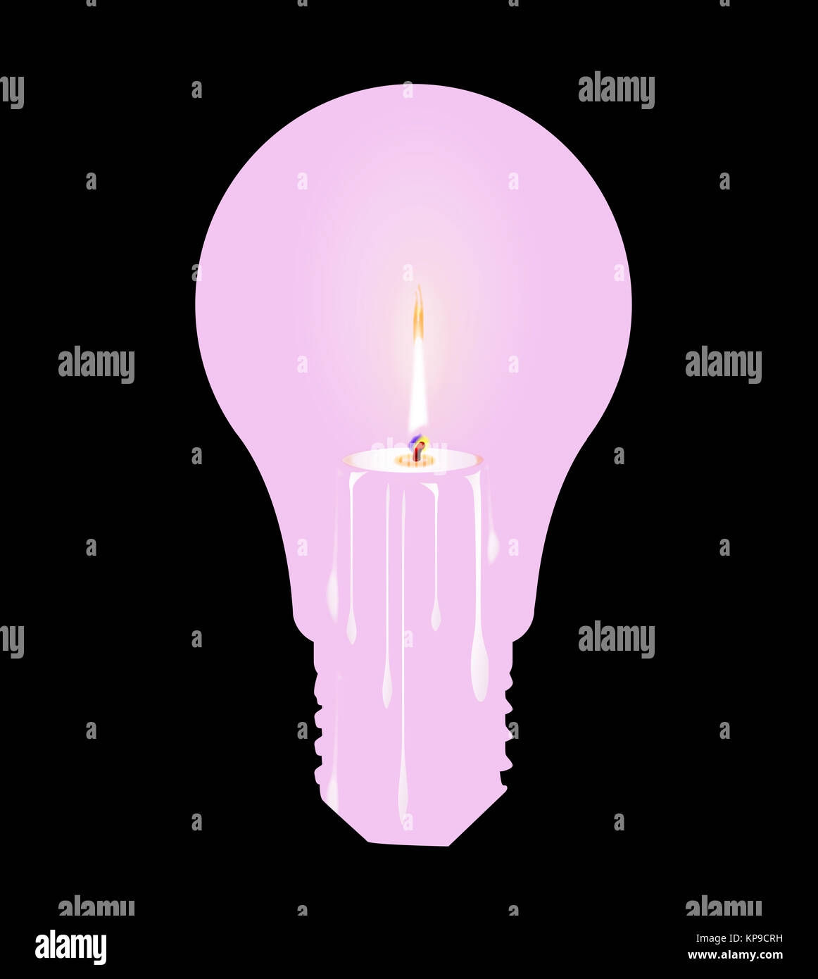White Candle Light Bulb Stock Photo Alamy
