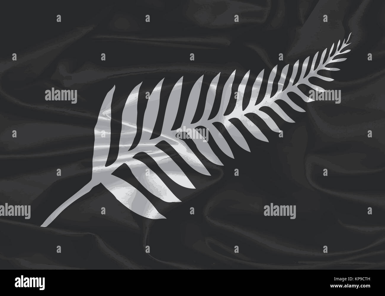 Silk Flag Of New Zealand Silver Fern Stock Photo - Alamy