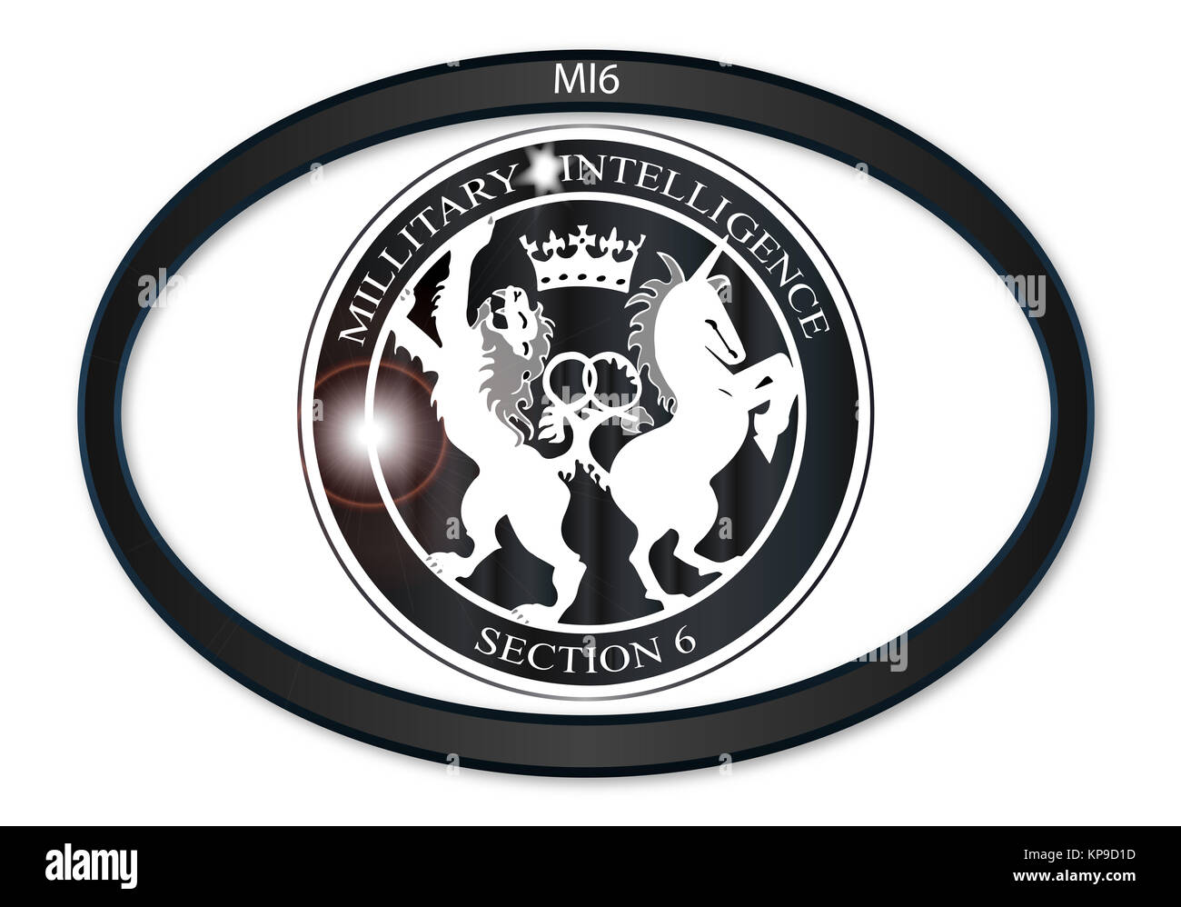 MI6 Oval Badge Stock Photo