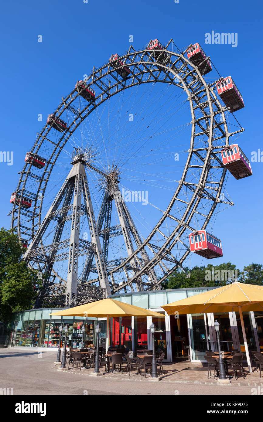 Giant Ferris Wheel - Wiener Riesenrad in Prater amusement park in ...
