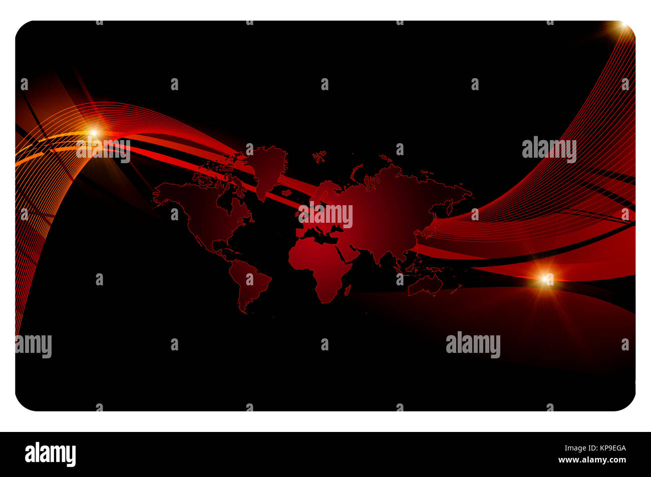Futuristic background with abstract waves and world map Stock Photo - Alamy