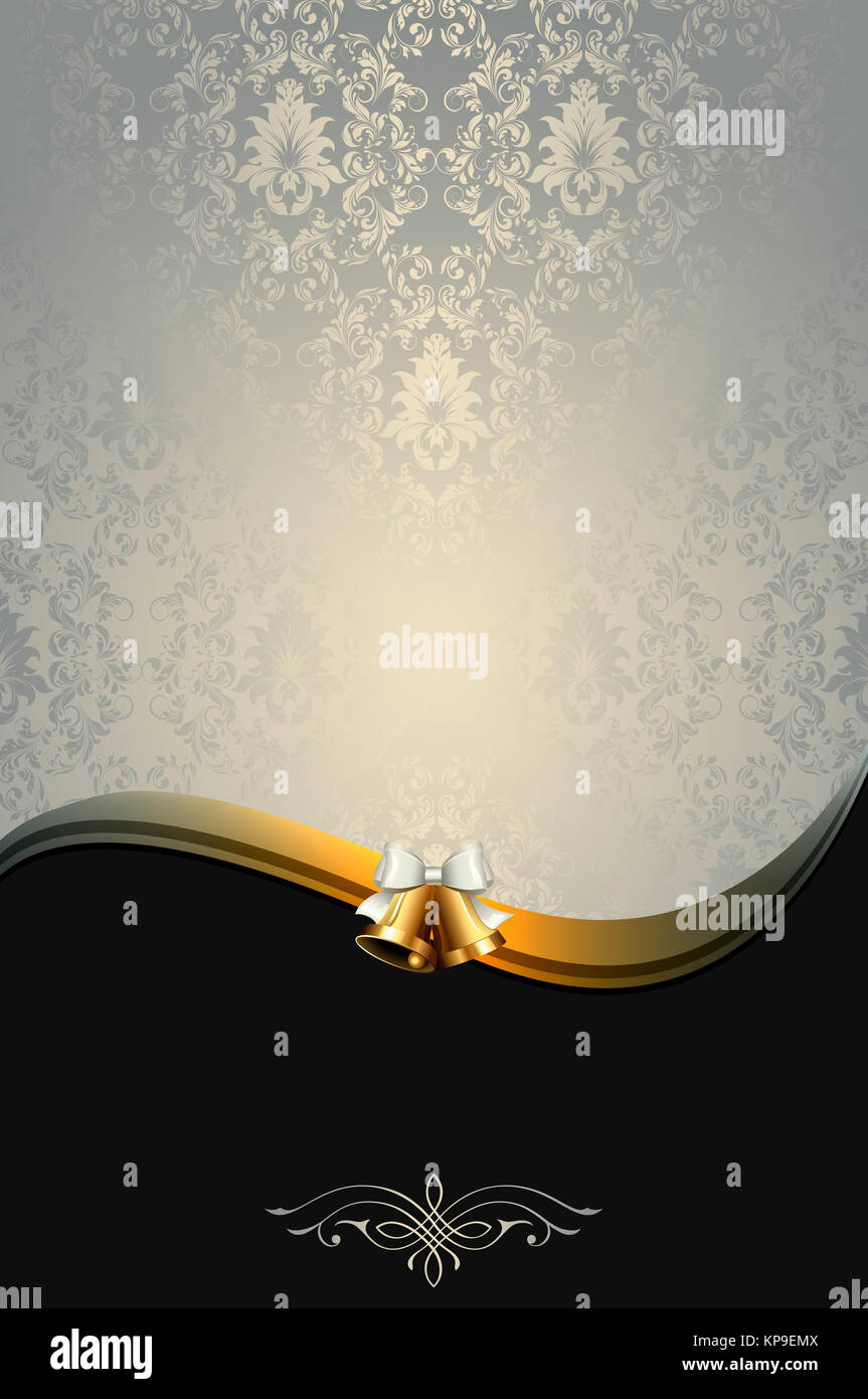 Decorative background with floral ornament and copy space for the ...