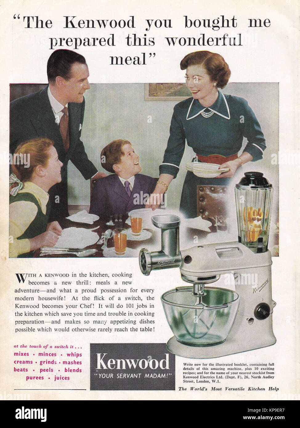Advert for Kenwood food mixer Stock Photo