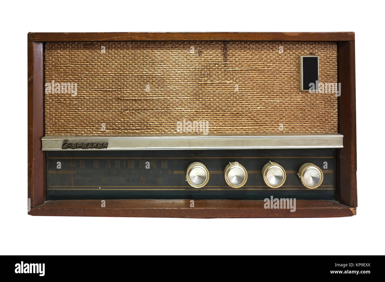 Retro blaster cassette tape recorder isolated on white background Stock