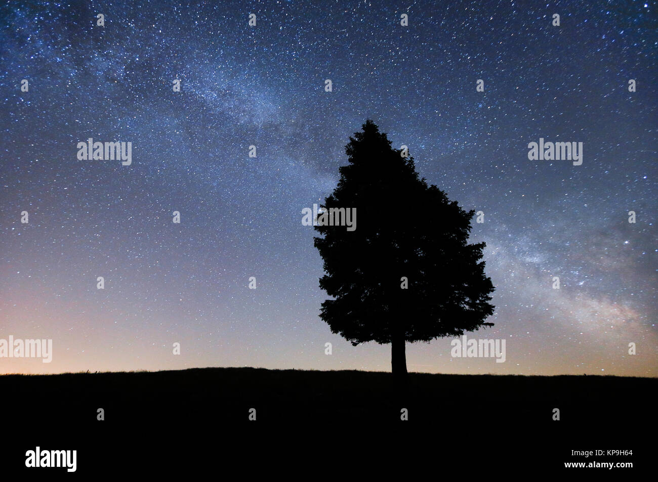 Sternenhimmel mit Milchstrasse, Schweiz Stock Photo