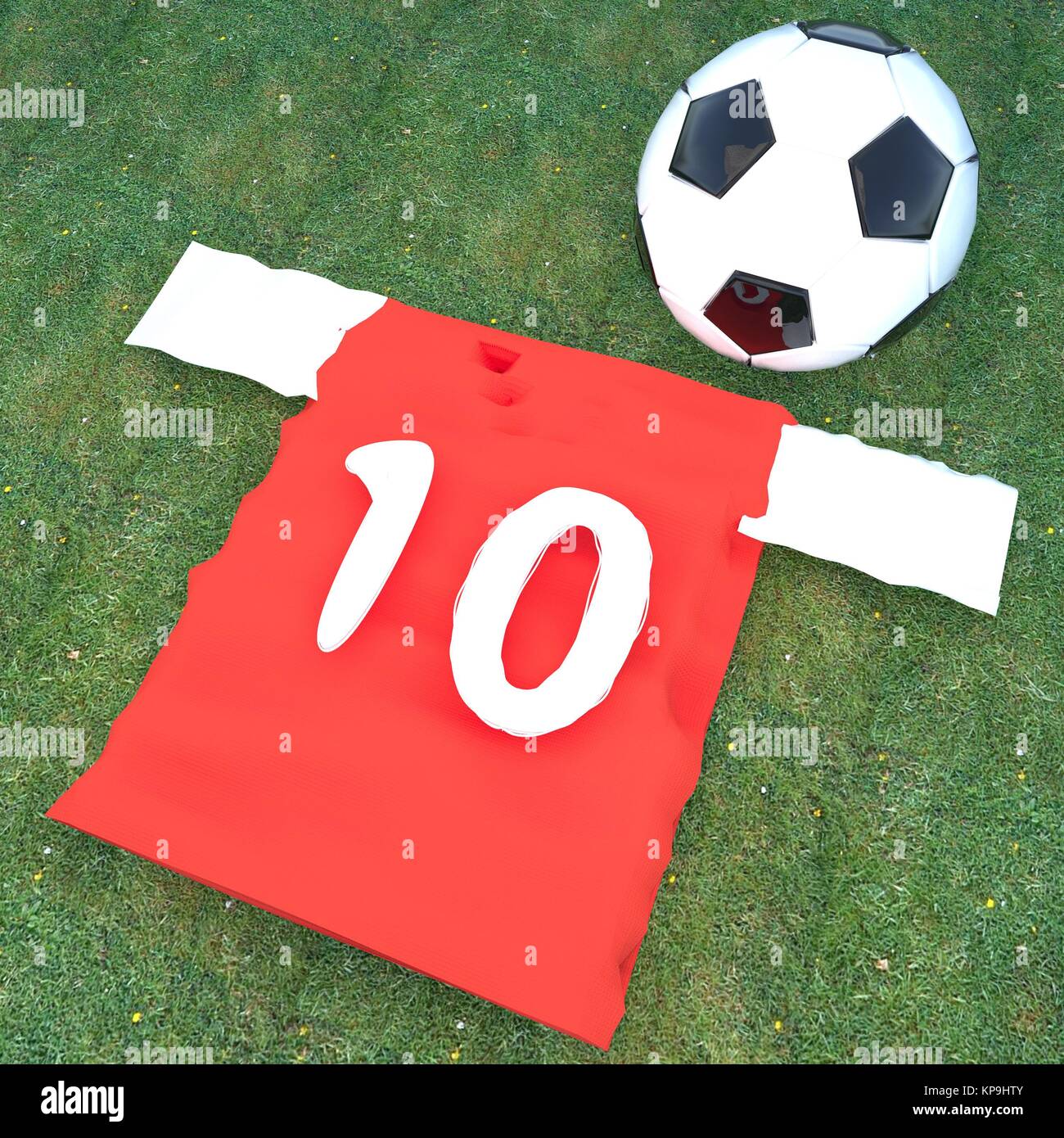 Soccer jersey and ball Stock Photo Alamy