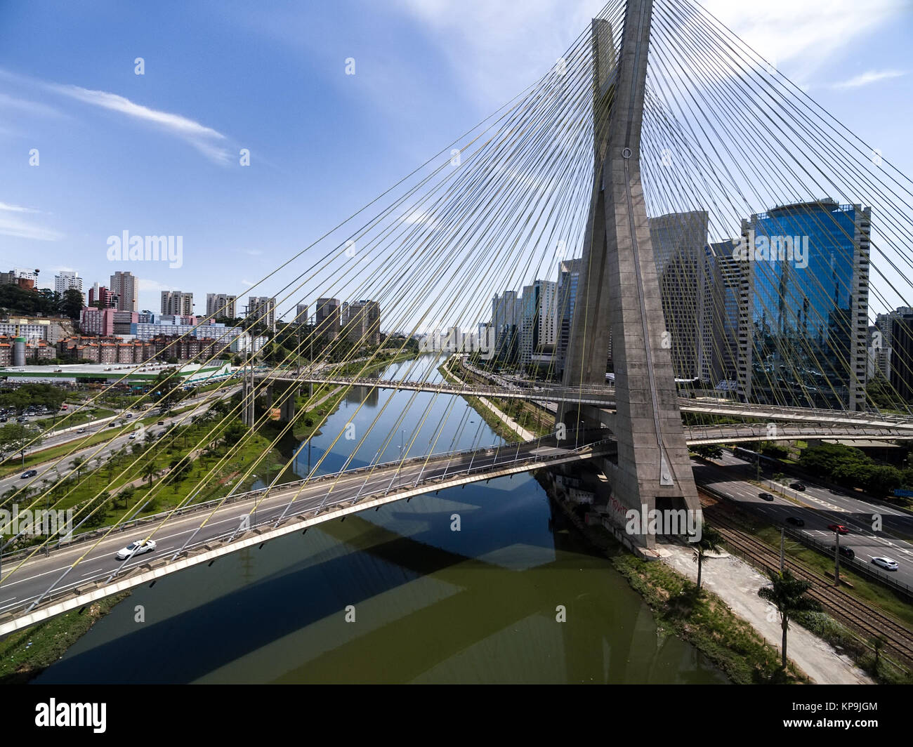 The most famous bridge in the city of Sao Paulo, Brazil Stock Photo