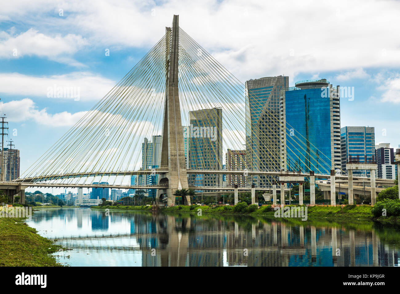 The most famous bridge in the city of Sao Paulo, Brazil Stock Photo