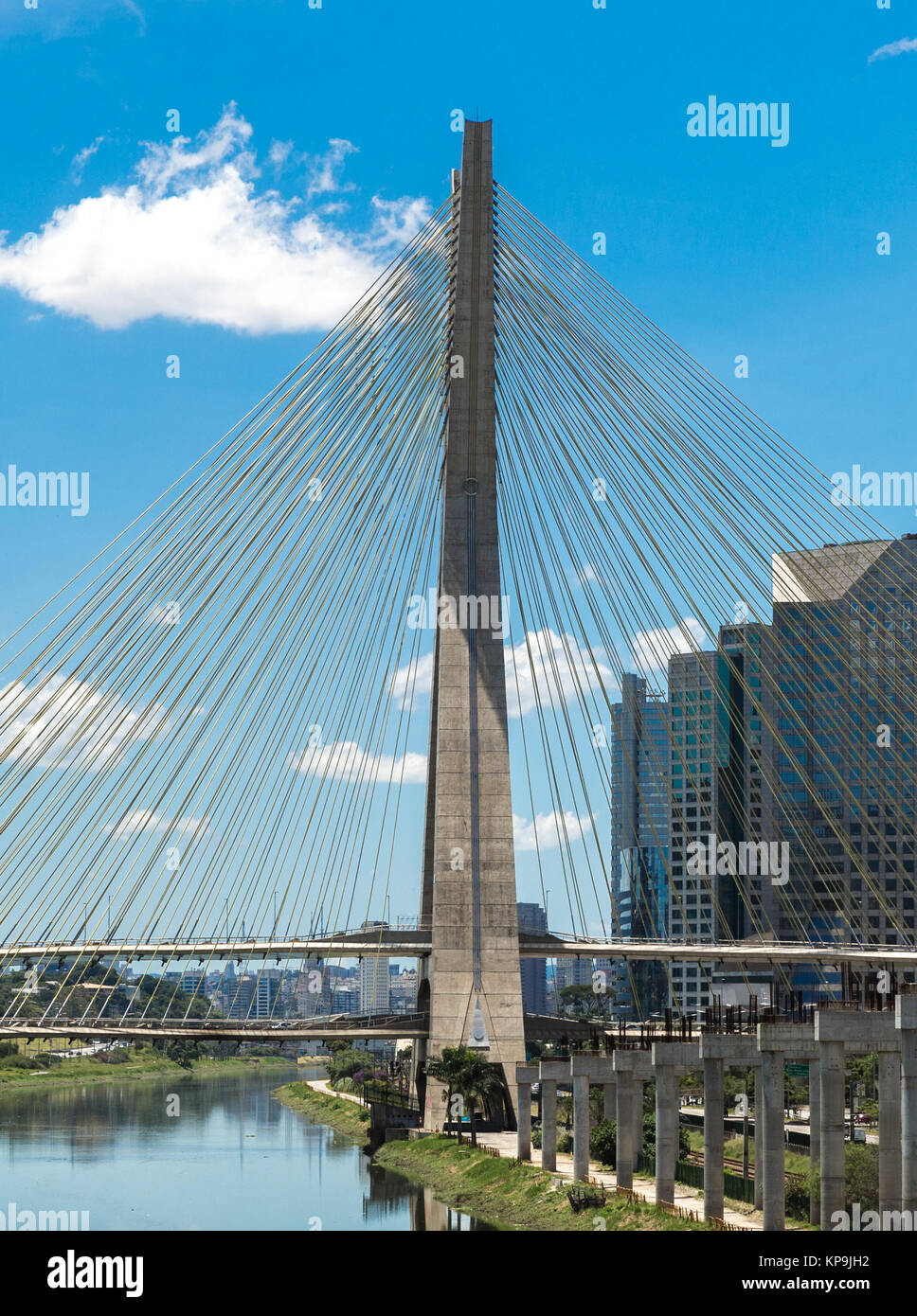 The most famous bridge in the city of Sao Paulo, Brazil Stock Photo