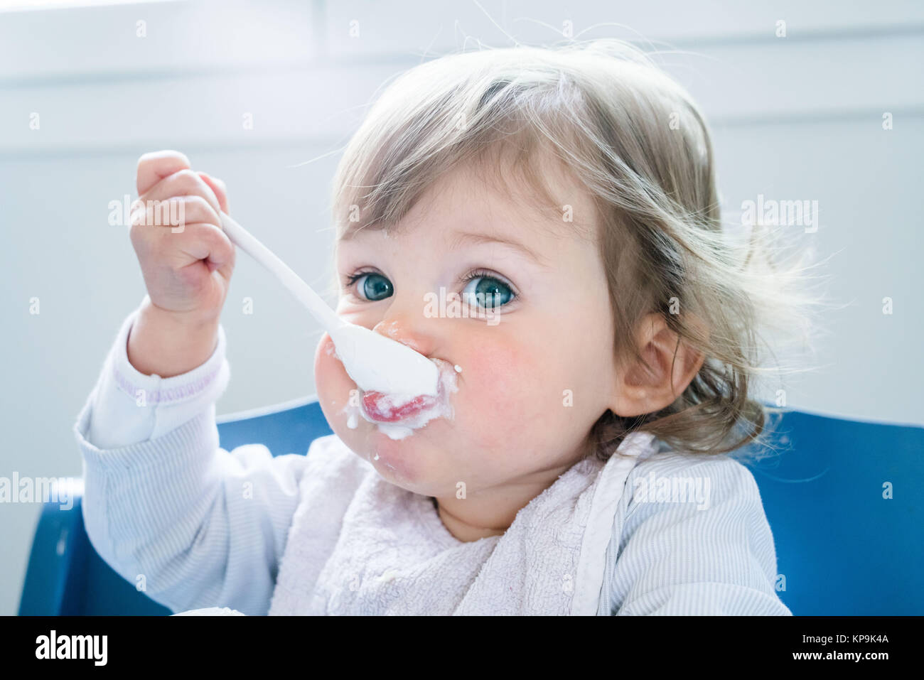 Child yogurt indoor hi-res stock photography and images - Alamy