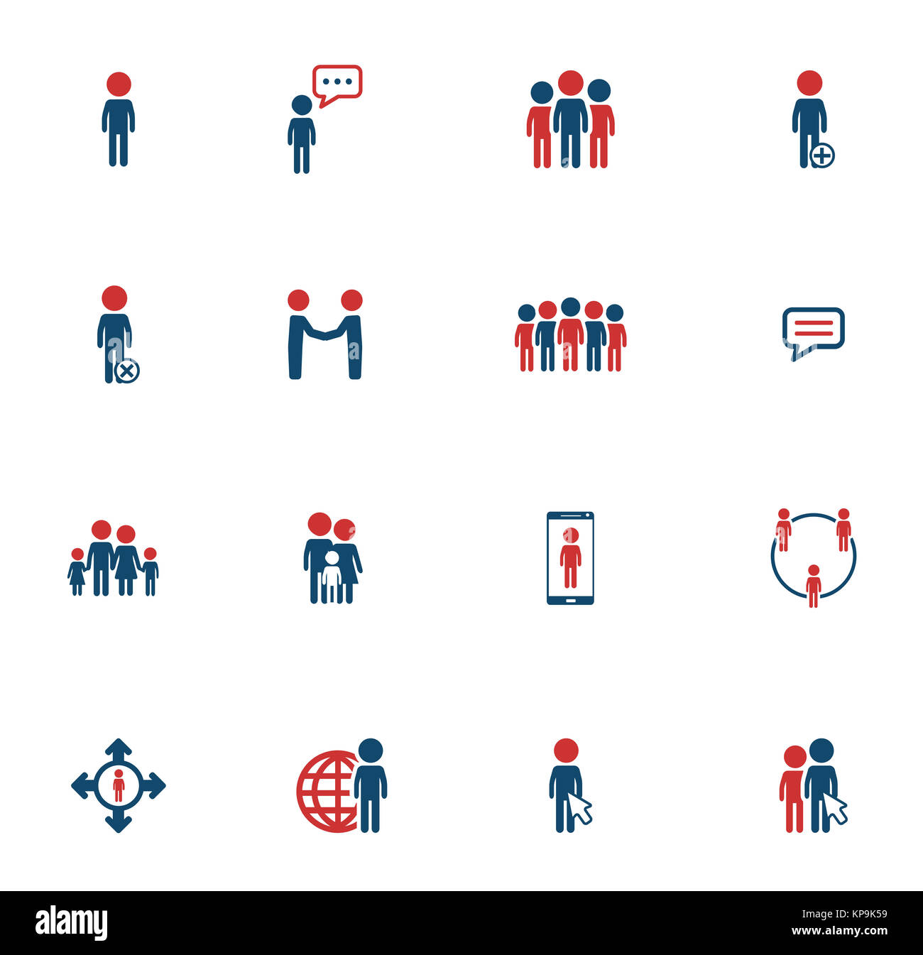 Community simply icons Stock Photo - Alamy