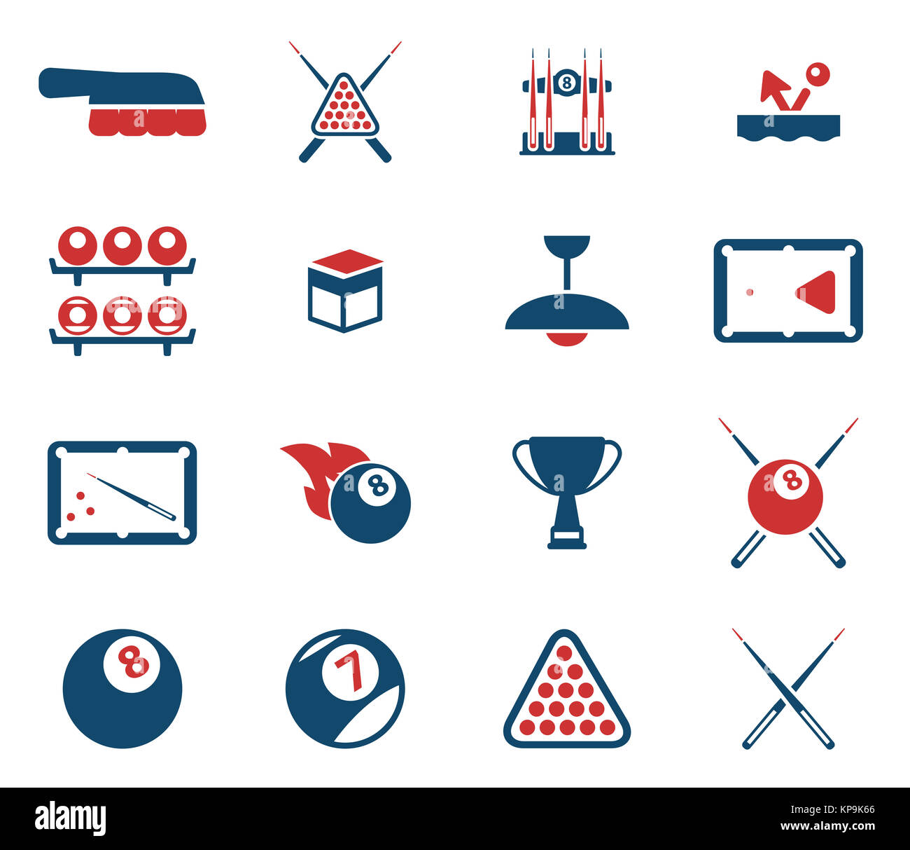 Billiards simply icons Stock Photo - Alamy