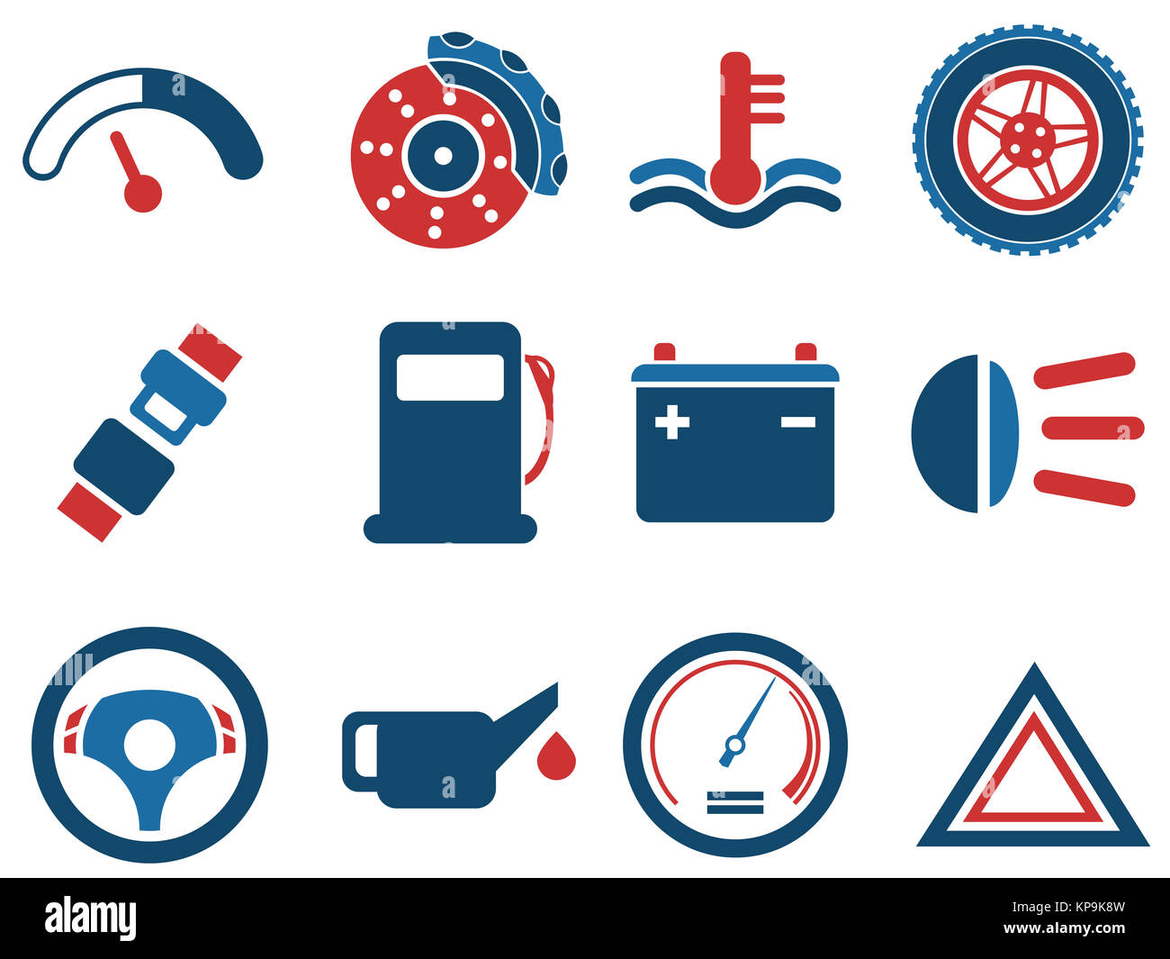 Vector car interface icon set Stock Photo - Alamy