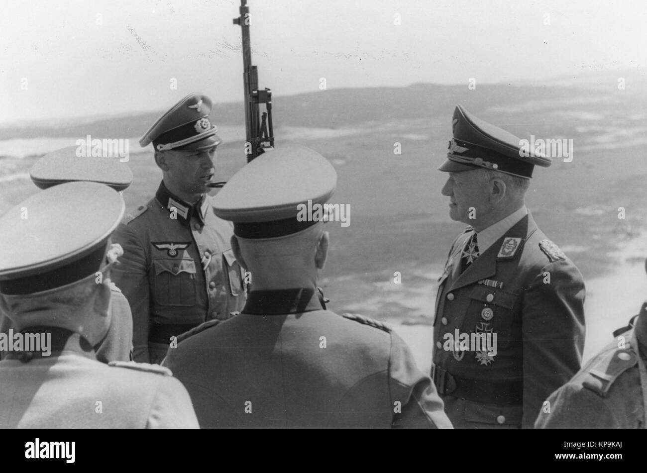 German General Knight Cross Holder German Cross Holder Wehrmacht Luftwaffe Waffen-SS Stock Photo