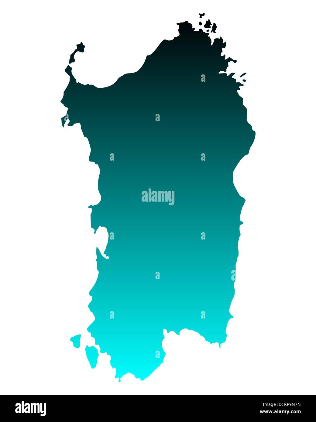 Karte von Sardinien Stock Photo Alamy