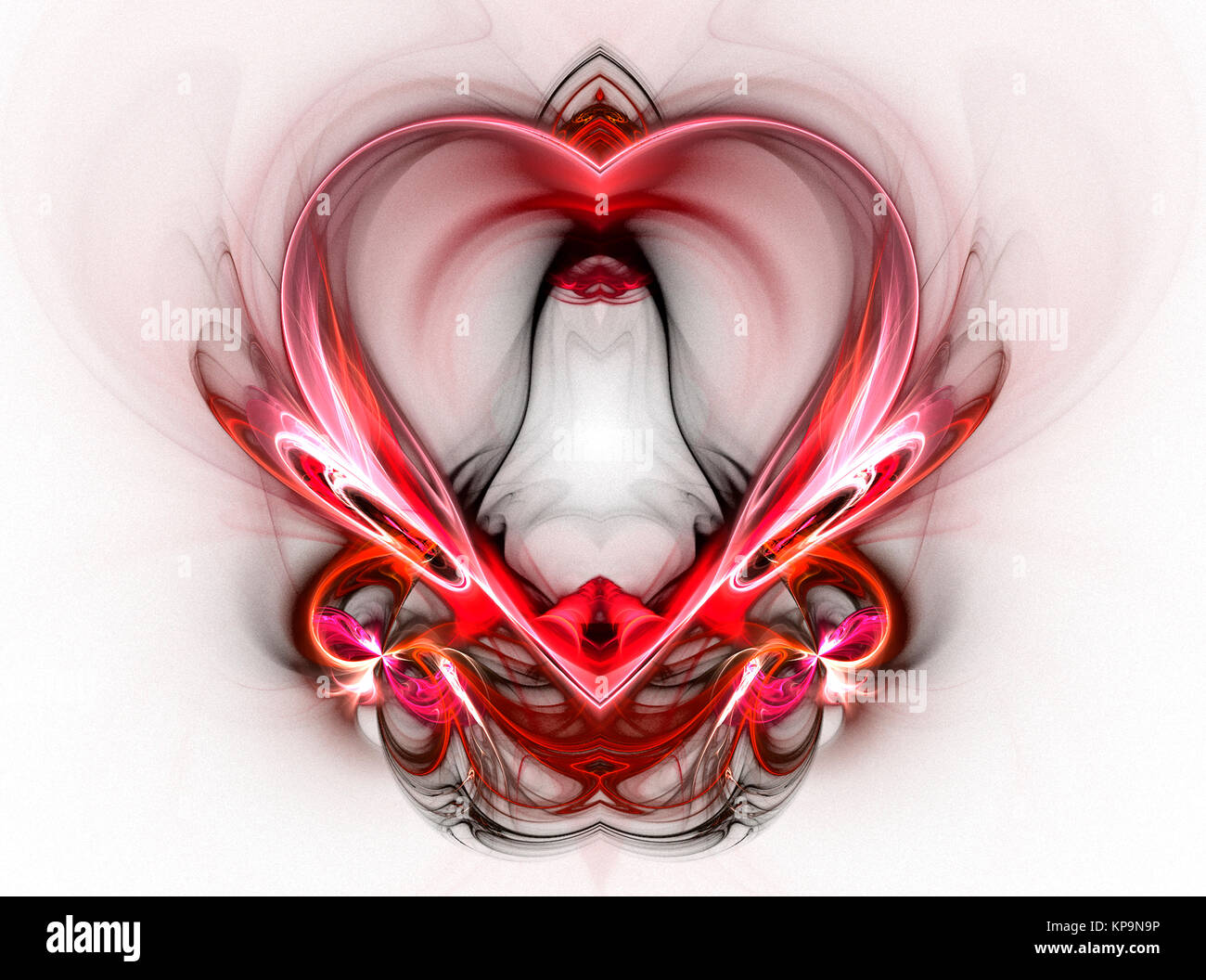 are some abstract hearts on a white background Stock Photo - Alamy