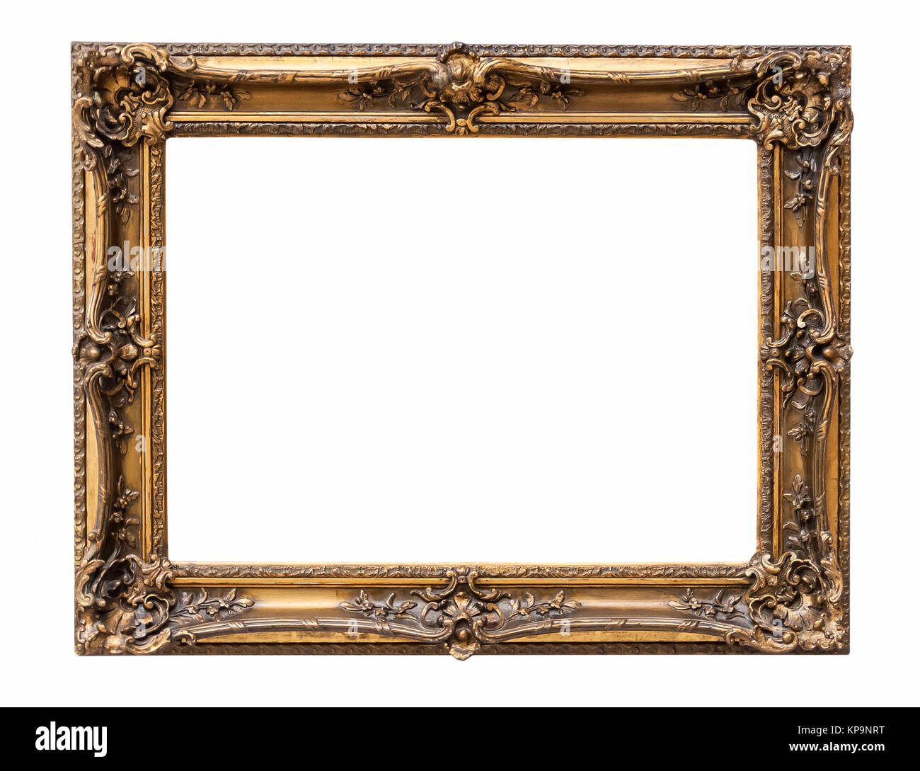 rectangle decorative bronze picture frame Stock Photo