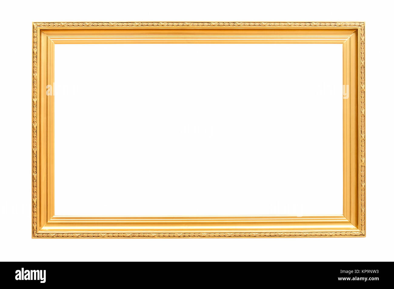rectangle decorative golden picture frame Stock Photo - Alamy