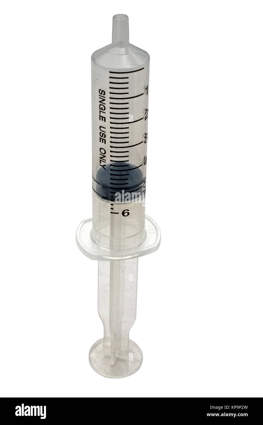 Syringe on a white background Stock Photo