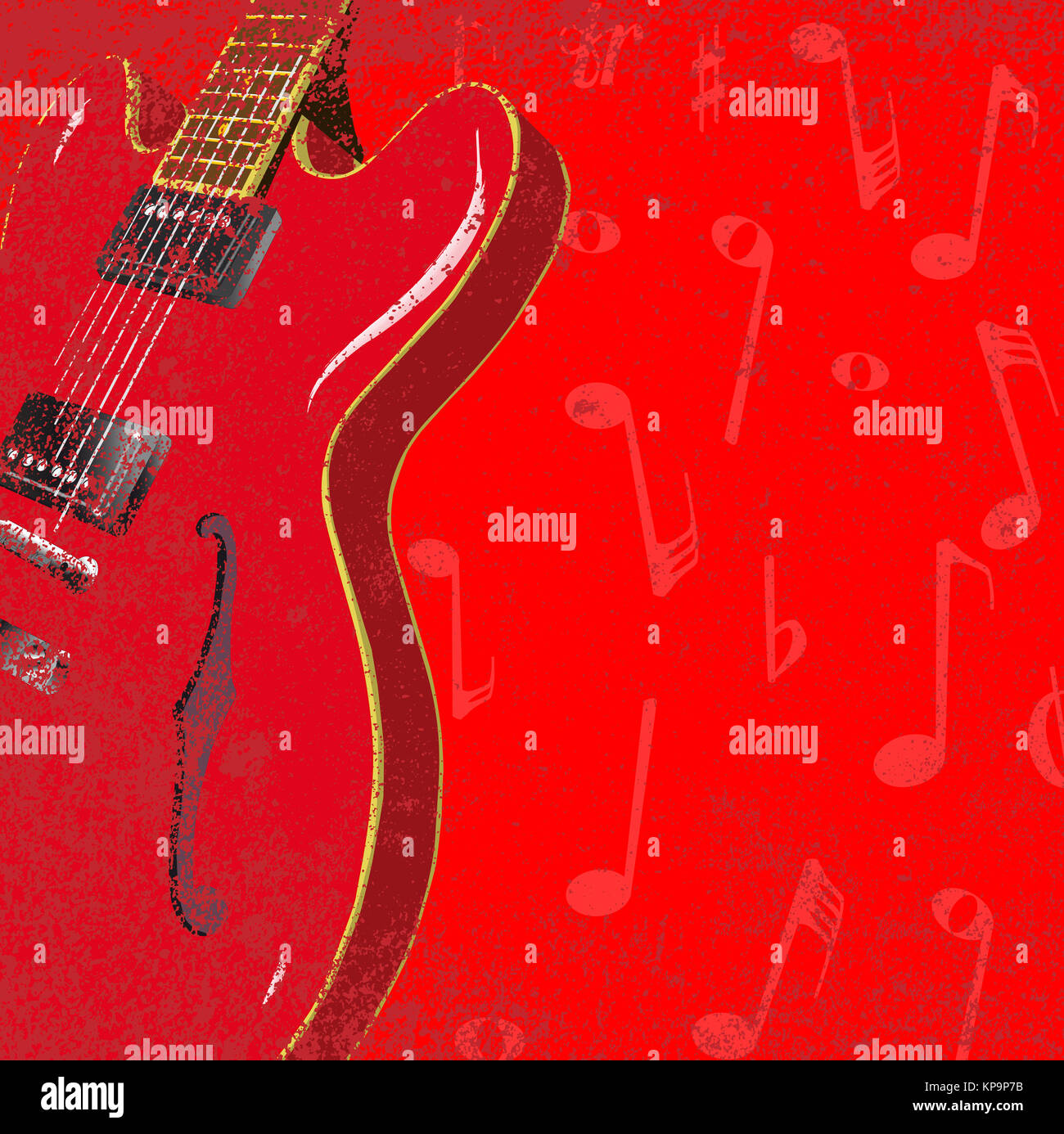 Red Guitar Background Stock Photo - Alamy
