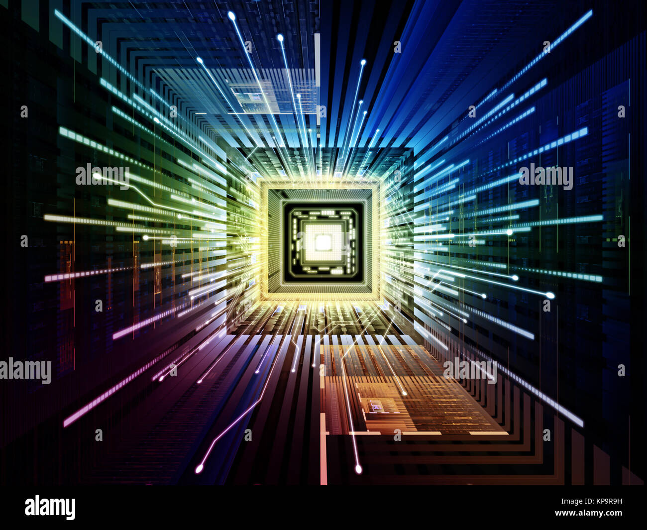 Visualization of CPU Stock Photo - Alamy