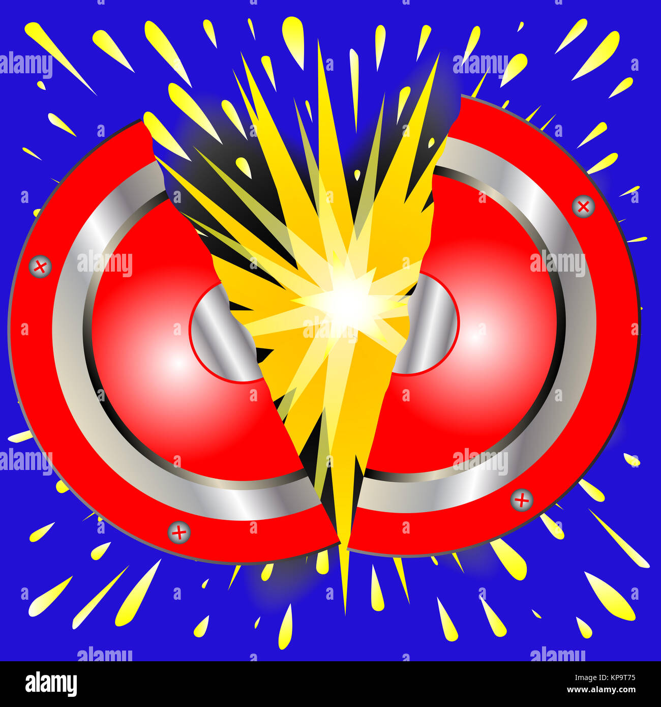 Rock Guitar Speaker Explosion Stock Photo Alamy