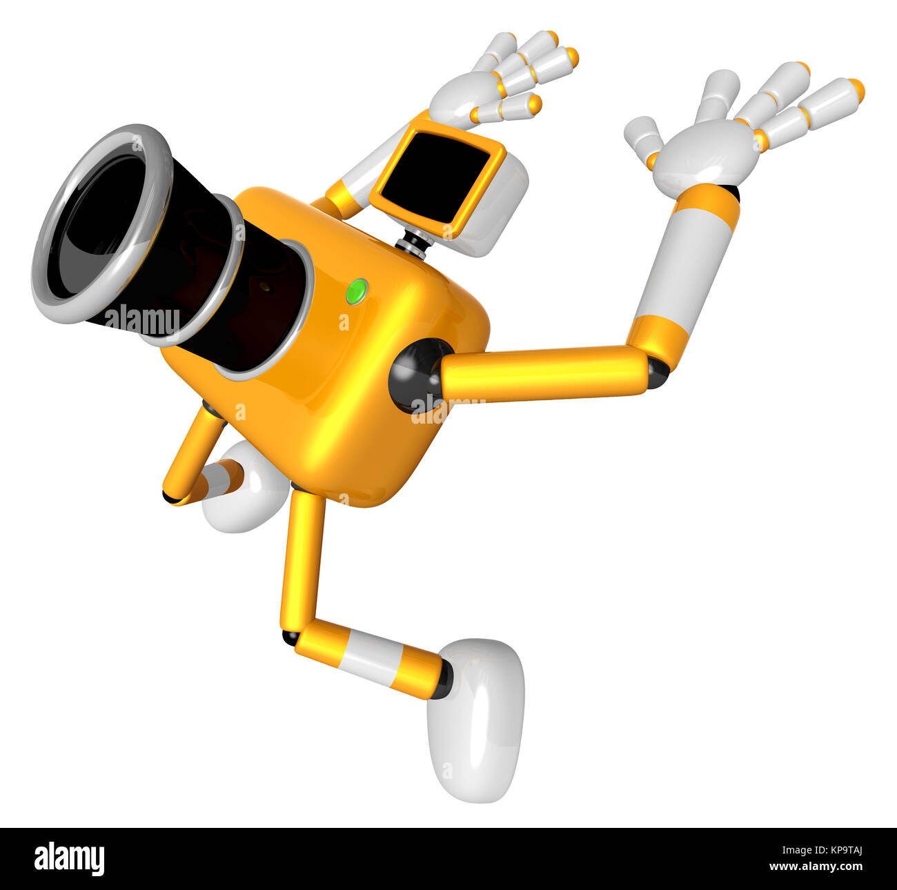 Dynamic robot illustration Cut Out Stock Images & Pictures - Alamy