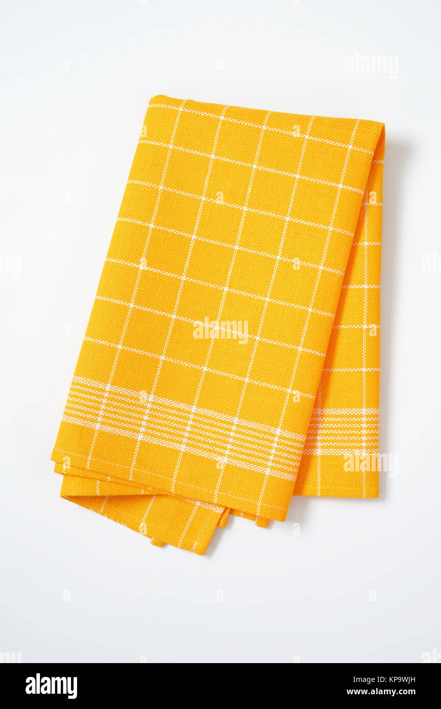 yellow tea towel Stock Photo Alamy