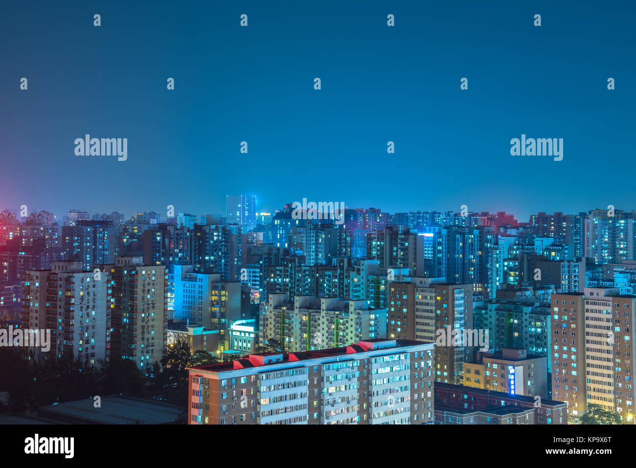 Beijing Nightscape night view of cityscape in Beijing,China Stock Photo - Alamy