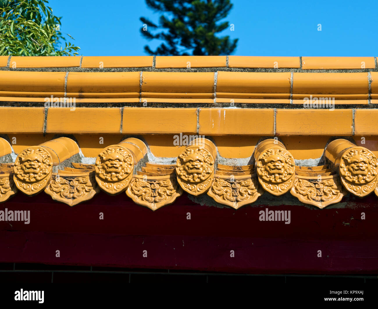 Roof Detail of historic building in Taipei,Taiwan. Stock Photo
