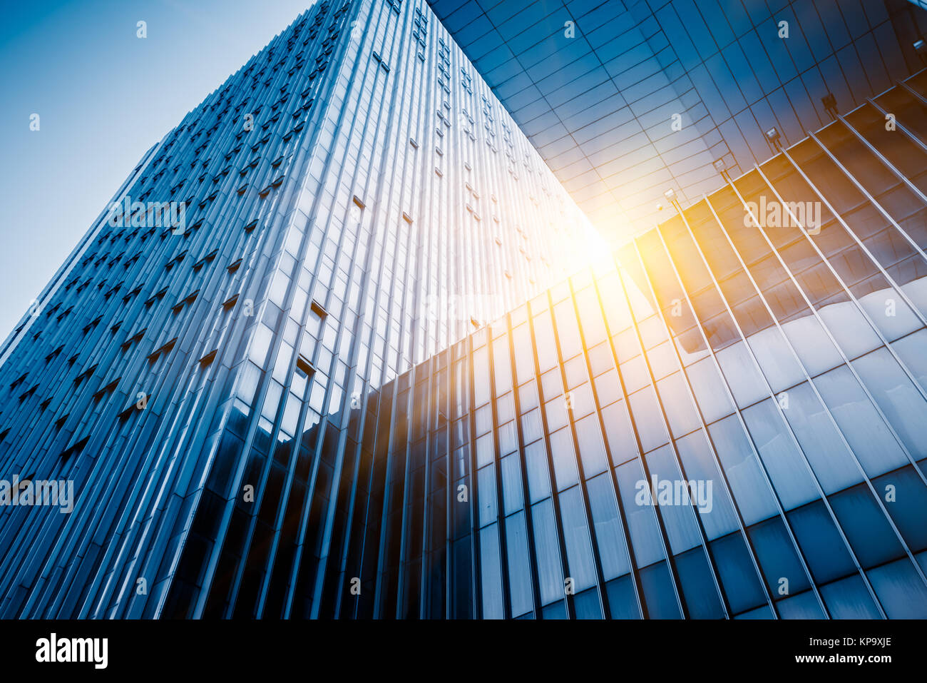 Skyscrapers from a low angle view in modern city of China Stock Photo ...