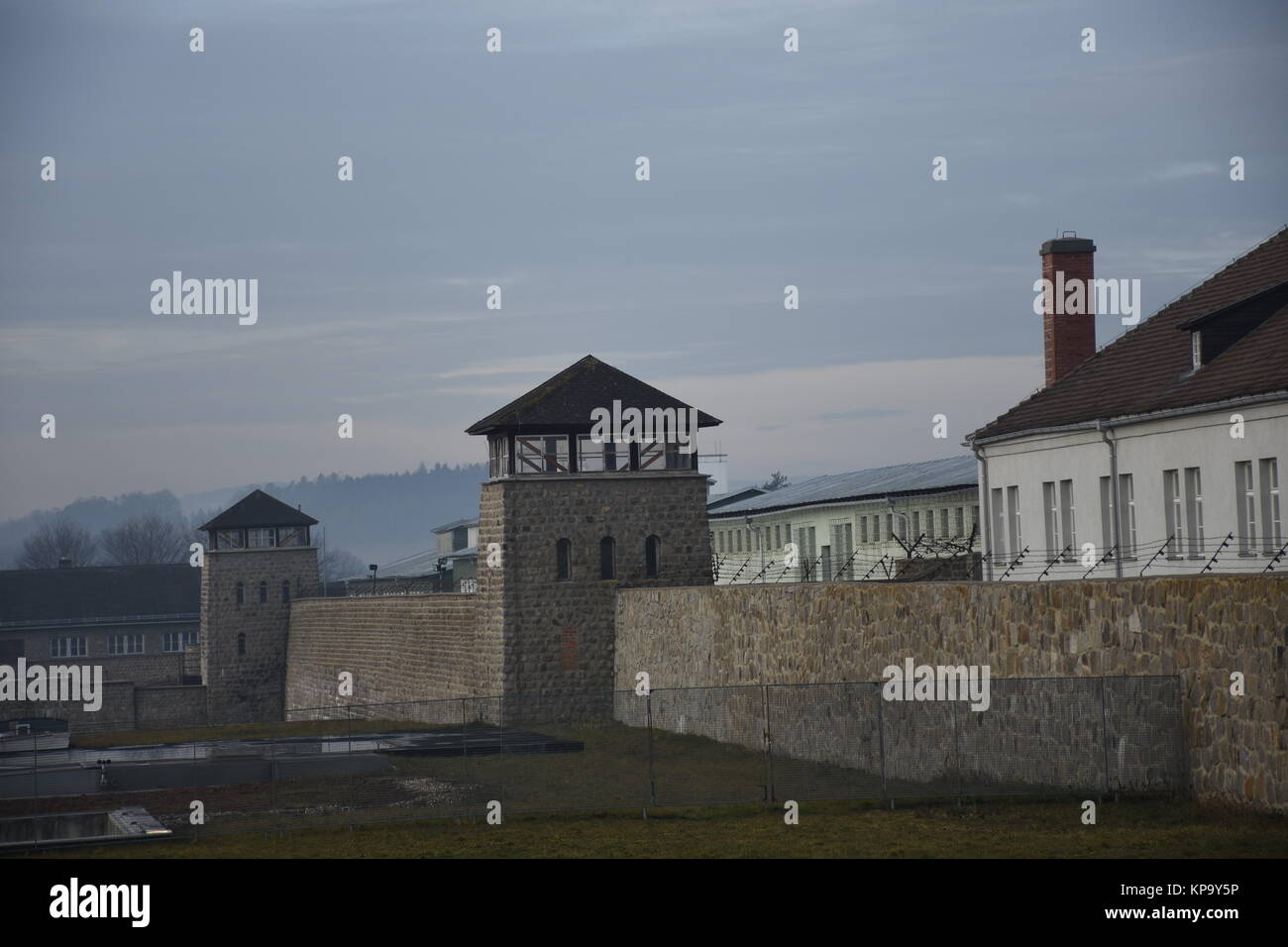 Â kz,concentration camp,mauthausen,holocaust,terror,mass destruction,bearing Stock Photo