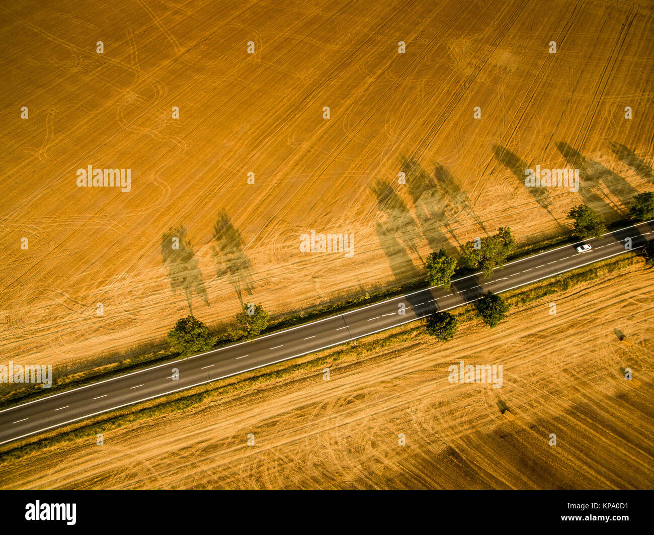 Farmland from above - aerial image of a lush green filed Stock Photo ...