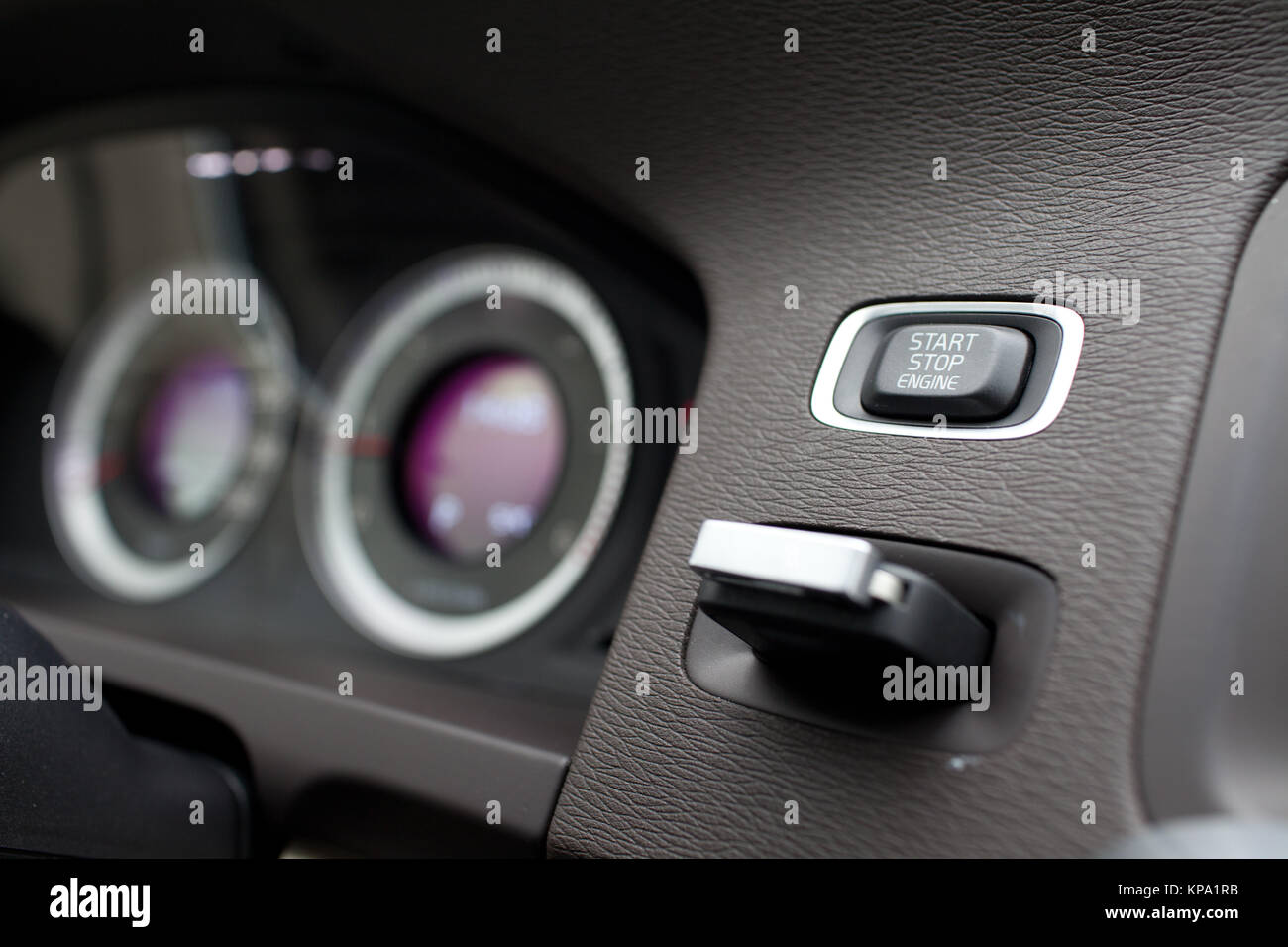 Modern car interior Stock Photo
