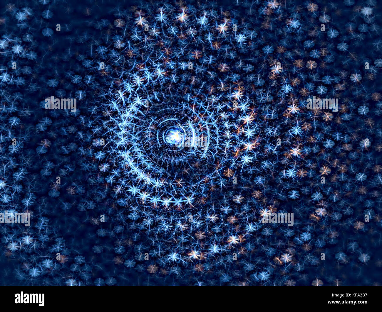 Abstract digitally generated image flower swirl Stock Photo