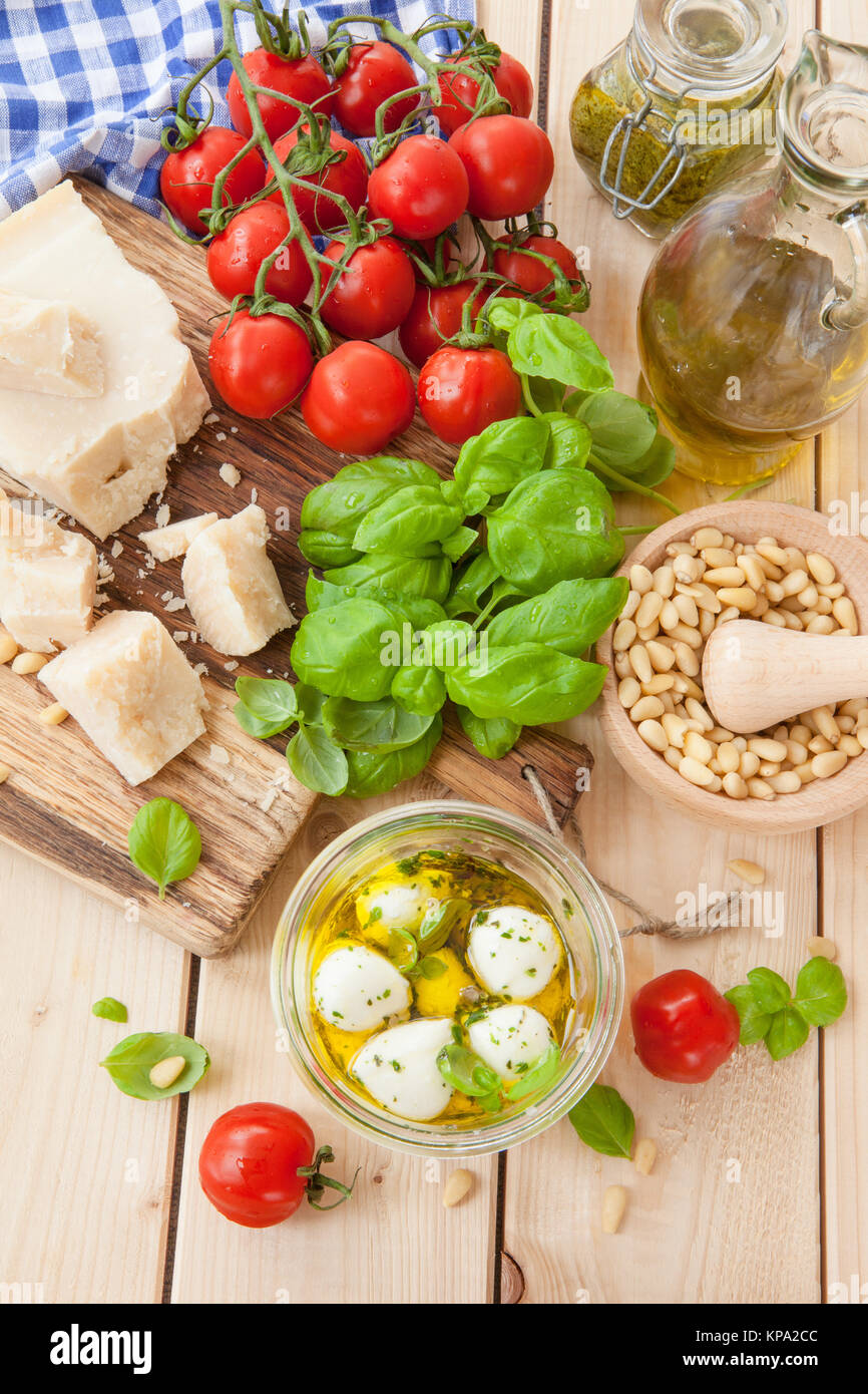 ingredients for pesto Stock Photo Alamy
