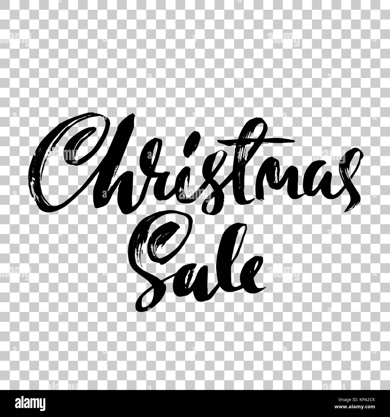 Christmas sale. Modern dry brush lettering. Handwritten calligraphy poster. Vector illustration. Stock Vector