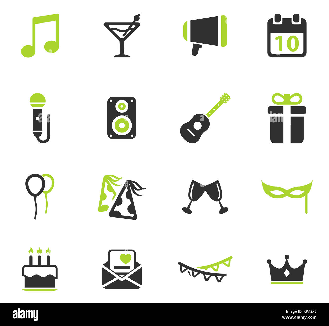 Party simply icons Stock Photo - Alamy