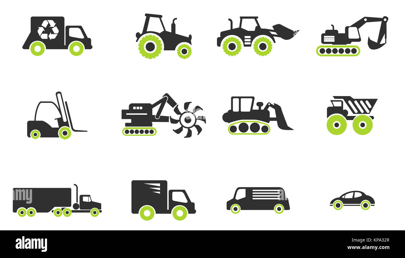 Transportation simply icons Stock Photo