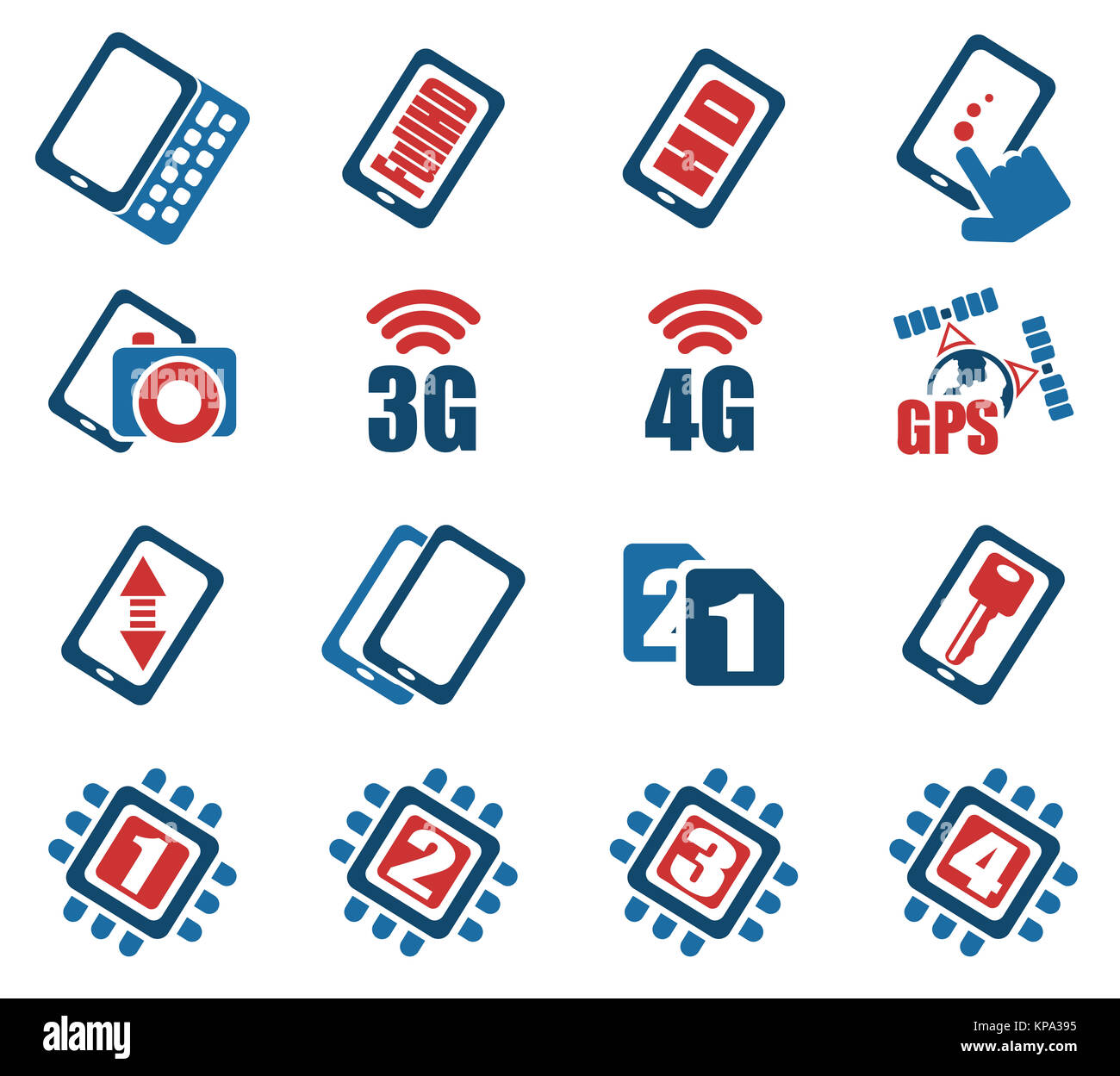 Smartphone, specifications and functions Stock Photo Alamy