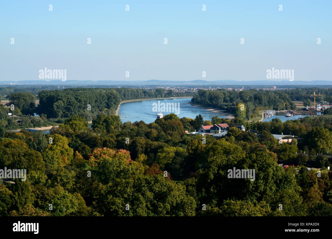 view from speyer cathedral to the rhine Stock Photo