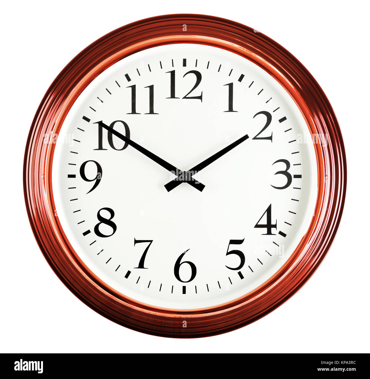Hand red clock isolated Cut Out Stock Images & Pictures - Alamy