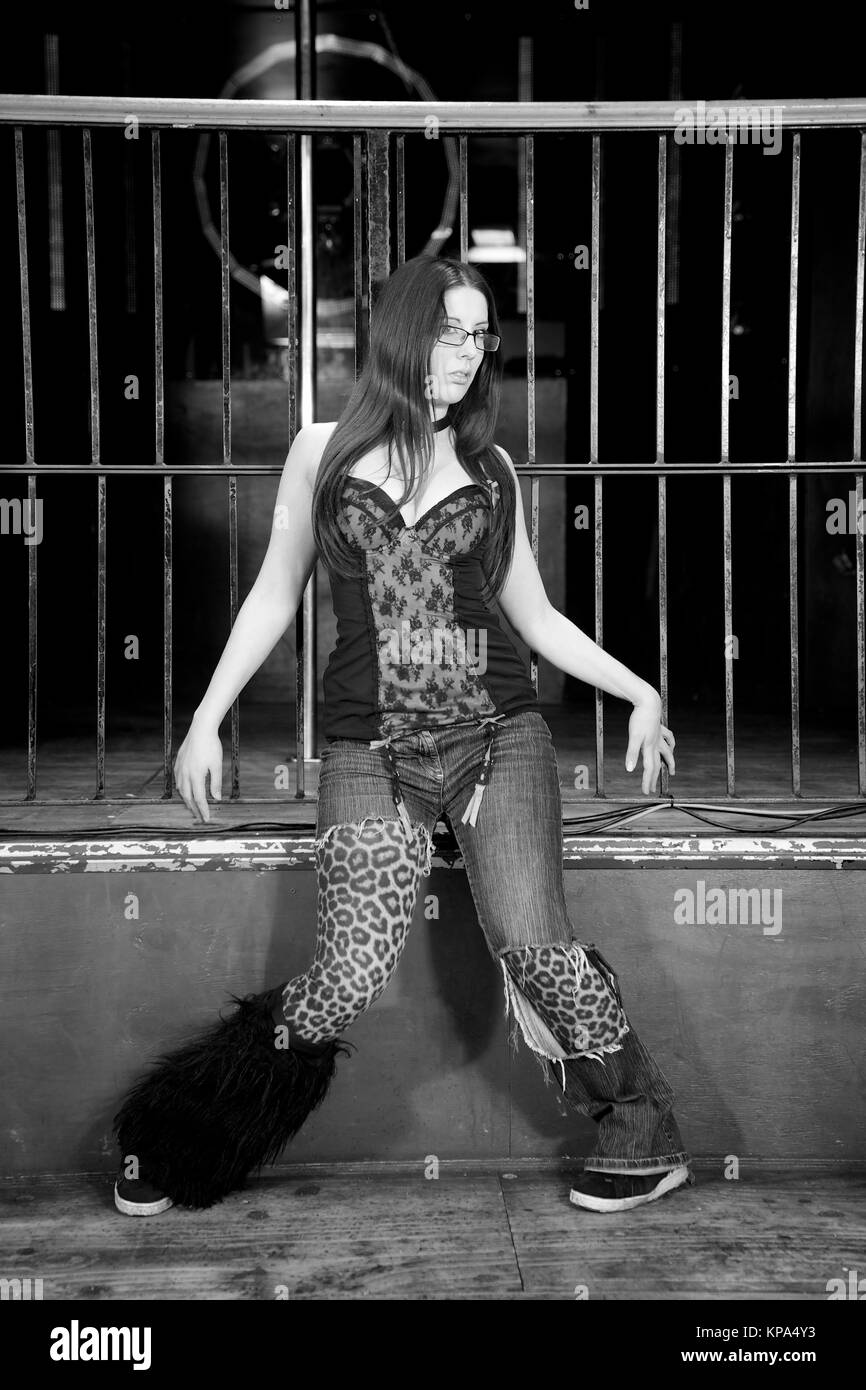 Pretty red hair girl Black and White Stock Photos Images Alamy