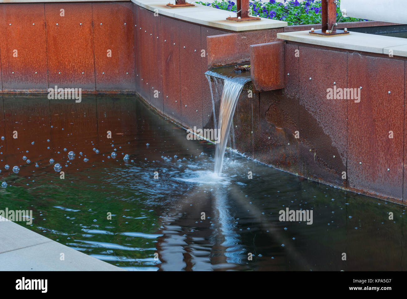 water supply for a garden pond Stock Photo Alamy