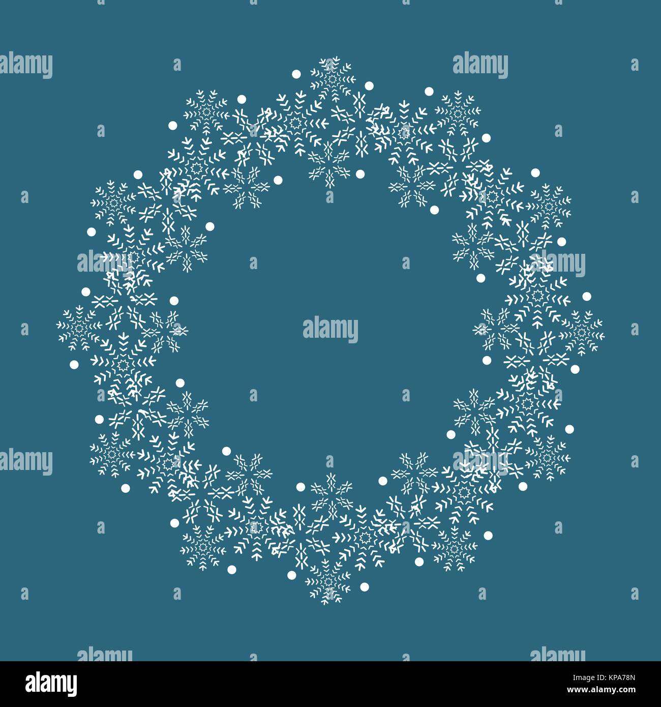 Snowflake wreath for Christmas season Stock Vector Image & Art - Alamy