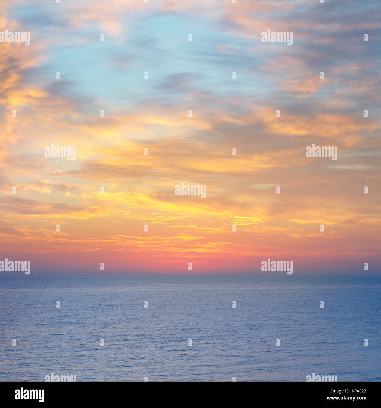Beautiful sunset above the sea Stock Photo - Alamy
