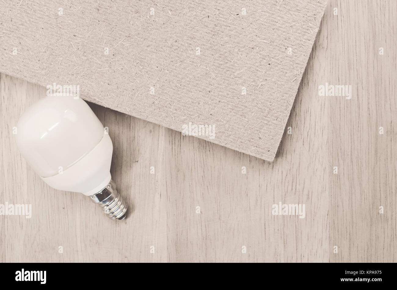 compressed thermal insulating hemp fiber panel and low power light bulb