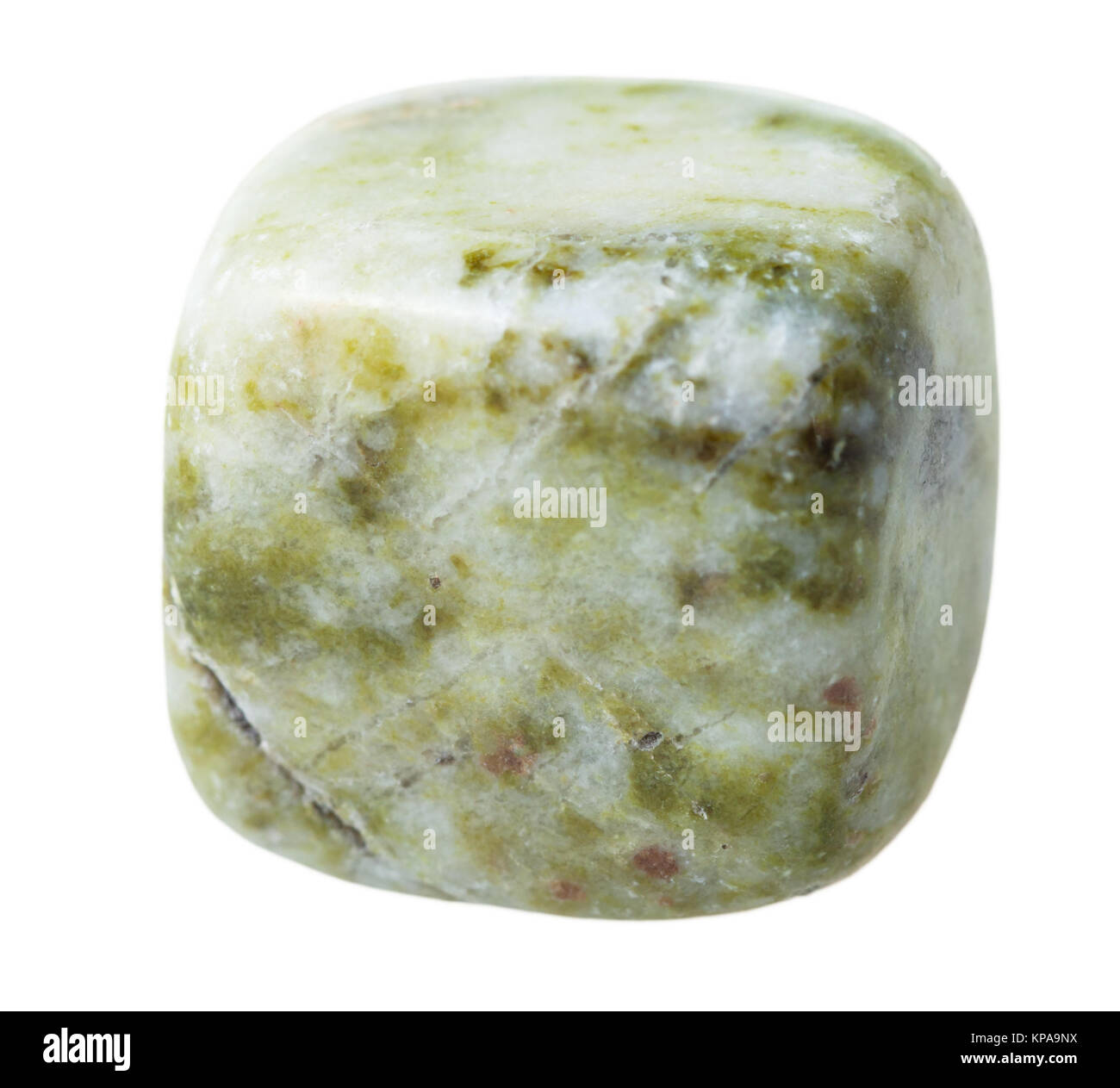 tumbled Moss agate (mocha stone) gemstone Stock Photo