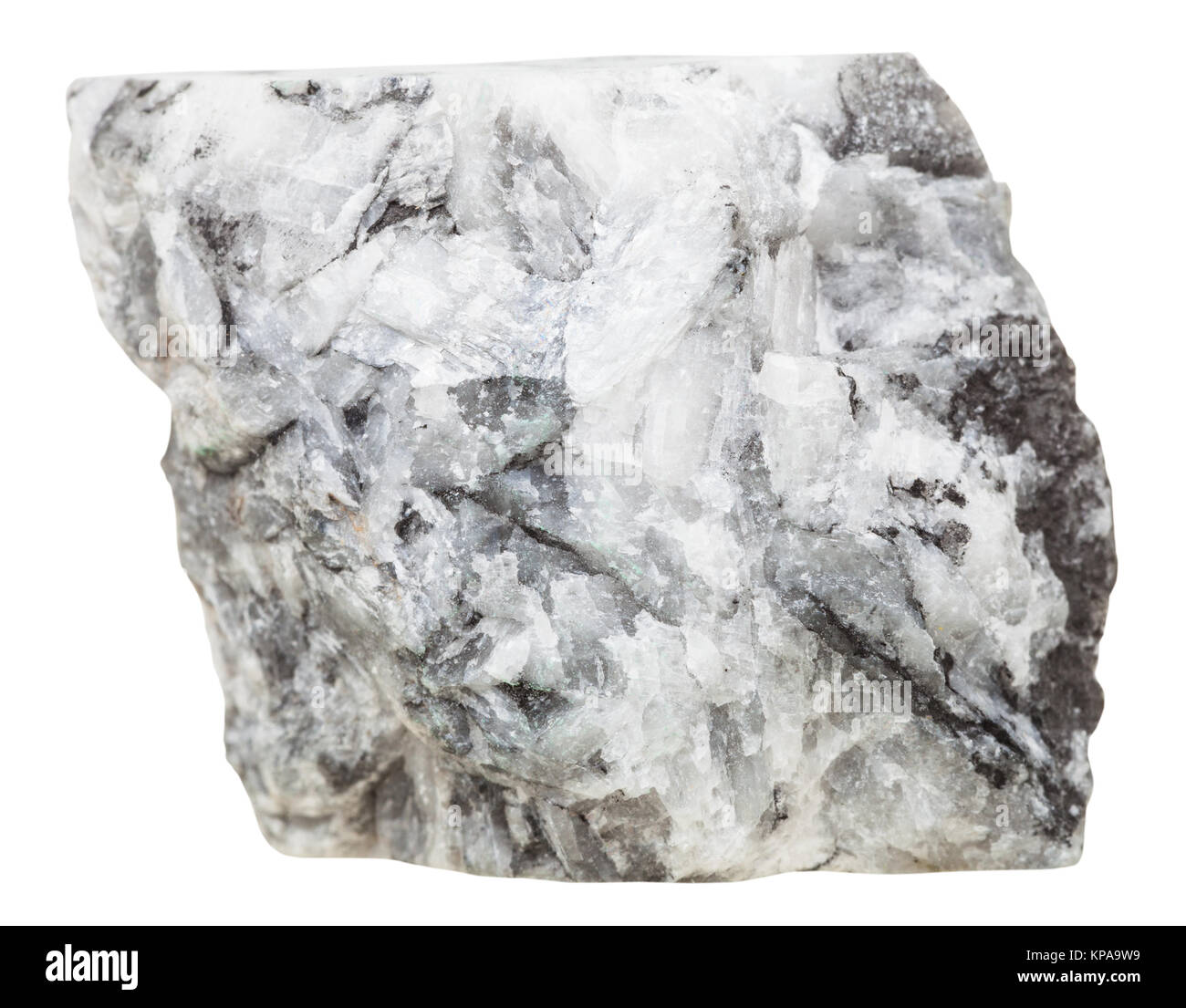 piece from magnesite mineral stone isolated Stock Photo