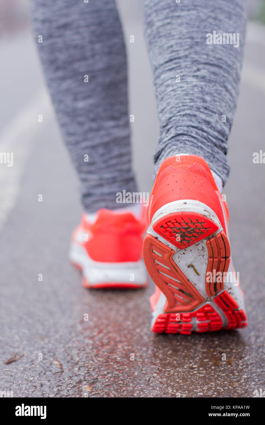 Runner Feet Running Stock Photo Alamy